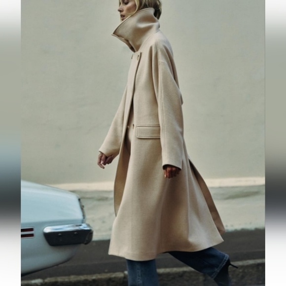 ZARA wool blend oversized coat